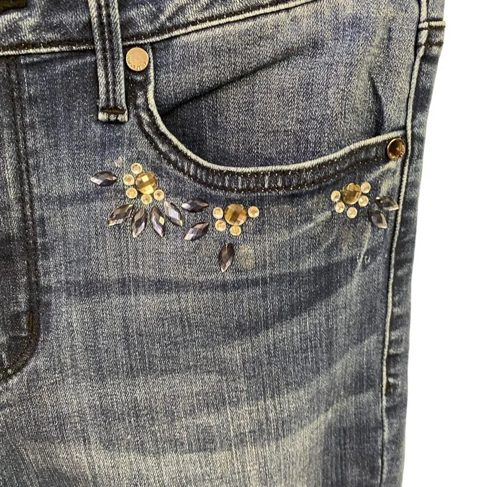 SEVEN 7‎ STONE EMBELLISHED POCKET SKINNY JEANS SIZE 12